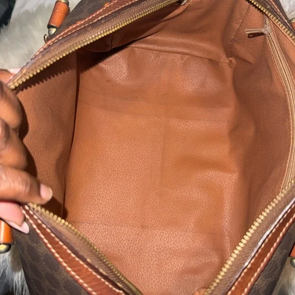 Celine Triomphe Macadam Monogram Logo Speedy 30 Boston Vintage Bag GUC - Picture 9 of 15